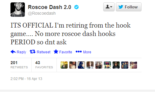 > Roscoe Dash Retires - Photo posted in The Hip-Hop Spot | Sign in and leave a comment below!