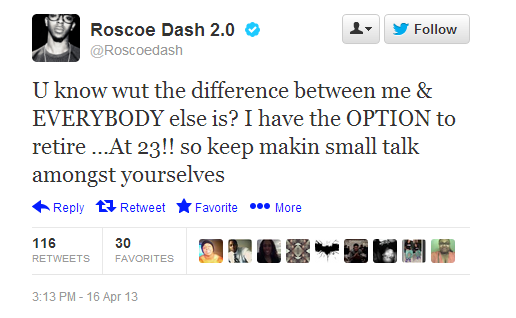 > Roscoe Dash Retires - Photo posted in The Hip-Hop Spot | Sign in and leave a comment below!